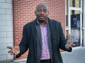 Phillip Olla, CEO of Audacia Bioscience is shown in front of the Sunshine Pharmacy on Sandwich St. in Windsor on Wednesday, February 3, 2021.