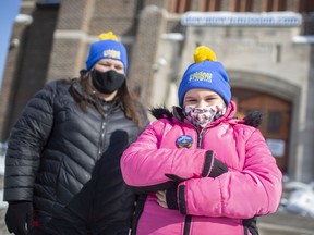 Brooke Renaud, 9, pictured with her mother, Amy Renaud, raised $1,150 for the Coldest Night of the Year fundraiser on Feb. 20, 2021.