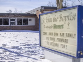 St. John the Baptist Elementary School in Belle River is pictured, Thursday, Feb. 11, 2021.