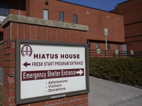 Hiatus House, a women's shelter in downtown Windsor, is seen on Friday, February, 26, 2021.