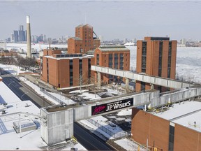 The Hiram Walker & Sons distillery complex along the Windsor riverfront in Walkerville is shown on Sunday, Feb. 14, 2021.