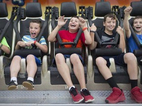 Boys enjoy a ride at the 2018 edition of the LaSalle Strawberry Festival.