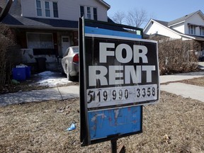 A for rent sign on the front yard of this address in 700 block of Partington Ave. Friday, March 4, 2021.