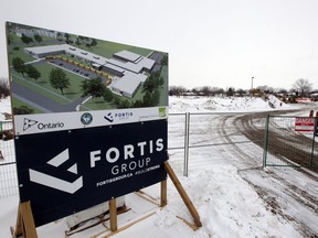 Amherstburg, Ontario. February 18, 2021.  A new public high school being built near the intersection of Victoria Street S. and Simcoe Street Thursday.  (NICK BRANCACCIO/Windsor Star)
