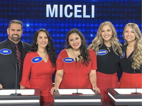Winning answers. The Miceli family appeared on Family Feud Canada on Monday, March 1, 2021. In this handout photo, John Miceli, who is the CAO of Amherstburg, is seen with his wife, Rita, and three daughters, Lauren, Carolina and Maria.