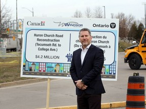 City of Windsor engineer Mark Winterton was on hand for the announcement of the next phase of Huron Church Road reconstruction Tuesday, March 23, 2021.