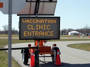 Media and civic officials toured COVID-19 Vaccination Clinic inside Libro Centre Monday, March 29, 2021.