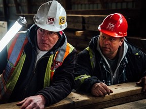 Ted Finch (L) and Justin Fortin (R) of History TV show, Salvage Kings.