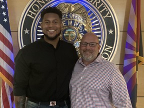 Justin Herron and Murry Rogers lauded by the Tempe Police after coming to the aid of a senior who was attacked in a park.