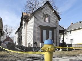 The aftermath of a fire at a house in the 500 block of Janette Avenue in Windsor is shown Saturday, March 13, 2021.