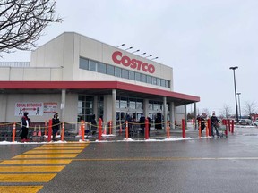 Outside the Costco location at 4411 Walker Rd. in Windsor on Dec. 26, 2020.