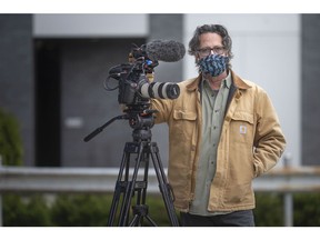 Windsor-born documentary filmmaker, Matt Gallagher, is pictured in downtown Windsor, May 5, 2020, while filming for his documentary Dispatches From a Field Hospital.