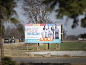 WINDSOR, ONTARIO:. MARCH 24, 2021 - The site of the future Windsor Essex single acute-care hospital at Concession Rd. 9 and County Rd. 42 is pictured on Wednesday, March 24, 2021.