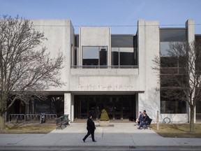 The former central branch of the Windsor Public Library is pictured on Tuesday, March 9, 2021.