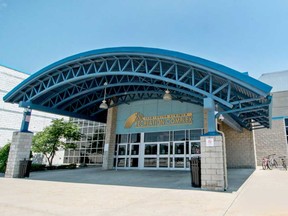 Exterior of the Nature Fresh Farms Recreation Centre in Leamington.