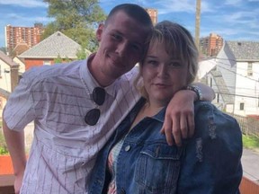 Nathaniel 'Nate' Krug, who died Wednesday, March 10, 2021, while in custody at the South West Detention Centre, is shown last year in Windsor with his girlfriend Brooke-Lynn King, who is having the couple's baby in June.