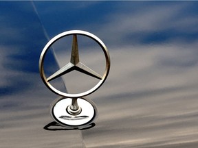 (FILES) This picture taken on August 27, 2013 shows the logo of a Mercedes Benz car of German auto giant Daimler in Bailleul, France.