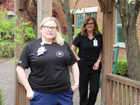 Lindsay Samoila (left) and Deb Frank are two of the many HDGH nursing staff who have stepped up during the demanding times of the Covid-19 pandemic.