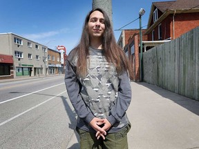 Alexei Ungurenasu, 22, the City of Windsor's new Youth Poet Laureate. Photographed in Walkerville on April 26, 2021.