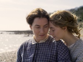 Kate Winslet and Saoirse Ronan in a scene from Ammonite.