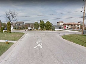 Centennial Drive and Riverside Drive East in Tecumseh is shown in this Google Maps image.