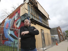 Back from the brink. Randy Diestelmann is shown on Thursday, April 15, 2021, in front of the building he is renovating in the 1000 block of Drouillard Avenue in Windsor. He has applied to the Ford City CIP program offered by the City of Windsor.