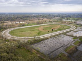 WINDSOR, ONTARIO:. APRIL 28, 2021 - An aerial view of the former Windsor Raceway is pictured on Wednesday, April 28, 2021.