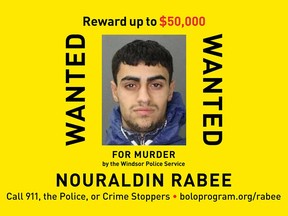 Nouraldin Rabee, the prime suspect of the murder of 16-year-old Chance Gauthier in downtown Windsor in February 2018, is now a subject of the Bolo Program.
