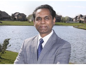Rakesh Naidu, president of the Windsor-Essex Regional Chamber of Commerce, is shown outside his home on Tuesday, April 13, 2021.