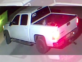Ontario Provincial Police are asking for the public's help identifying this vehicle, which they believe was involved in the theft of a grey Royal brand utility trailer on April 10.
