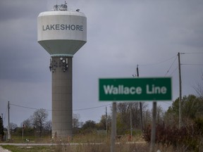 The Maidstone Water Tower just west of Wallace Line in Lakeshore, is pictured on Thursday, April 22, 2021.