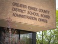 The Greater Essex County District School Board administration office is pictured on April 14, 2021.