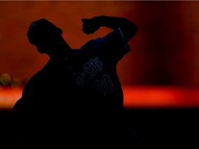 Danny Duffy of the Kansas City Royals throws a second inning pitch against the Detroit Tigers at Comerica Park on May 12, 2021 in Detroit, Michigan.