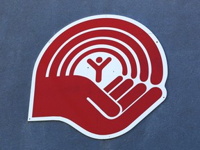 The United Way logo at the organization's local building at Giles Blvd. E and McDougall Avenue.