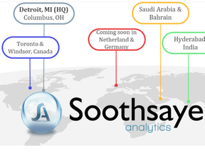 Main web page for Soothsayer analytics, which is establishing its Canadian headquarters in Windsor.