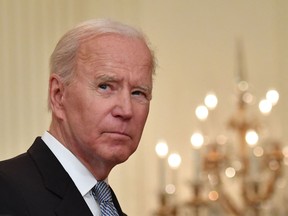 US President Joe Biden delivers remarks on the COVID-19 response and the vaccination in the East Room at the White House in Washington, DC on May 17, 2021.