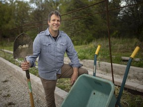 Jeremy Hayes, visionary director of the Allie Sunshine Project, is pictured at the project's healing garden on Tuesday, May 11, 2021.