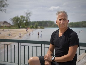 Angelo Marignani at Windsor's Sand Point Beach on May 25, 2021. The community advocate is calling for the city to invest in making the beach safer.