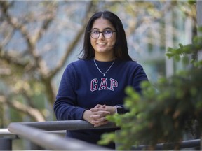 "A step in the right direction." Jasleen Dayal, the new president of the University of Windsor Student Association, is pictured outside the CAW Student Centre on Wednesday, May 19, 2021.