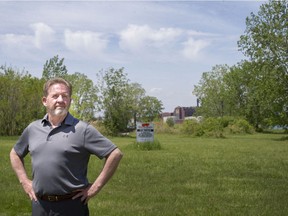 Steve Salmons, president and CEO of the Windsor Port Authority, is pictured in front of the former Dorian property on Wednesday, May 19, 2021.