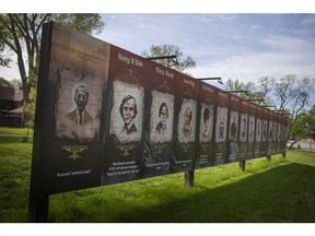 Murals honouring Black history in Paterson Park are seen on Sunday, May 2, 2021.