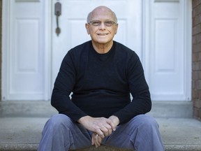 Cody Cooper, president and chair of the Chrysler Canada Retirees Organization and vice-president of the Canadian Federation of Pensioners, is pictured outside his home on Friday, April 30, 2021.