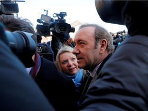 Actor Kevin Spacey arrives to face a sexual assault charge at Nantucket District Court in Nantucket, Massachusetts, U.S., in this Jan. 7, 2019, file photo.