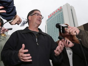 Windsor West NDP candidate Brian Masse speaks with the media about  the future for single-sports betting in Canada during a press conference near Caesars Windsor in October 2015.