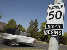 A speed limit sign in the 4000 block of Dougall Avenue in south Windsor on May 14, 2021.