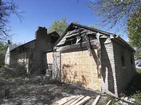 An abandoned home on Walker Road south of Highway 3 on May 11, 2021. The property was damaged by fire on the evening of May 10.