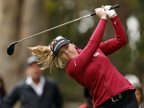 Canada's Brooke Henderson hits her tee shot on the fifth hole during the first round of the 76th U.S. Women's Open Championship at The Olympic Club on June 03, 2021 in San Francisco.