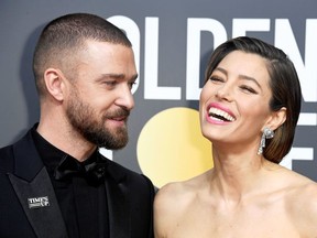 Actor/singer Justin Timberlake and actor Jessica Biel attend The 75th Annual Golden Globe Awards at The Beverly Hilton Hotel on January 7, 2018 in Beverly Hills, California.