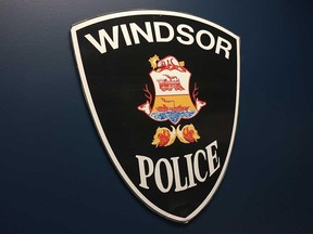 Windsor Police Service insignia at downtown headquarters.