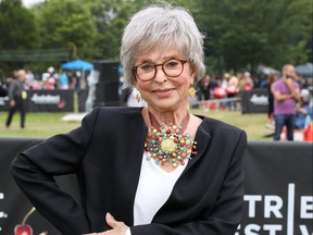 Rita Moreno poses at Tribeca Festival 2021's Borough to Borough Screenings hosted by FreshDirect at Soundview Park in the Bronx on June 13, 2021 in New York City.